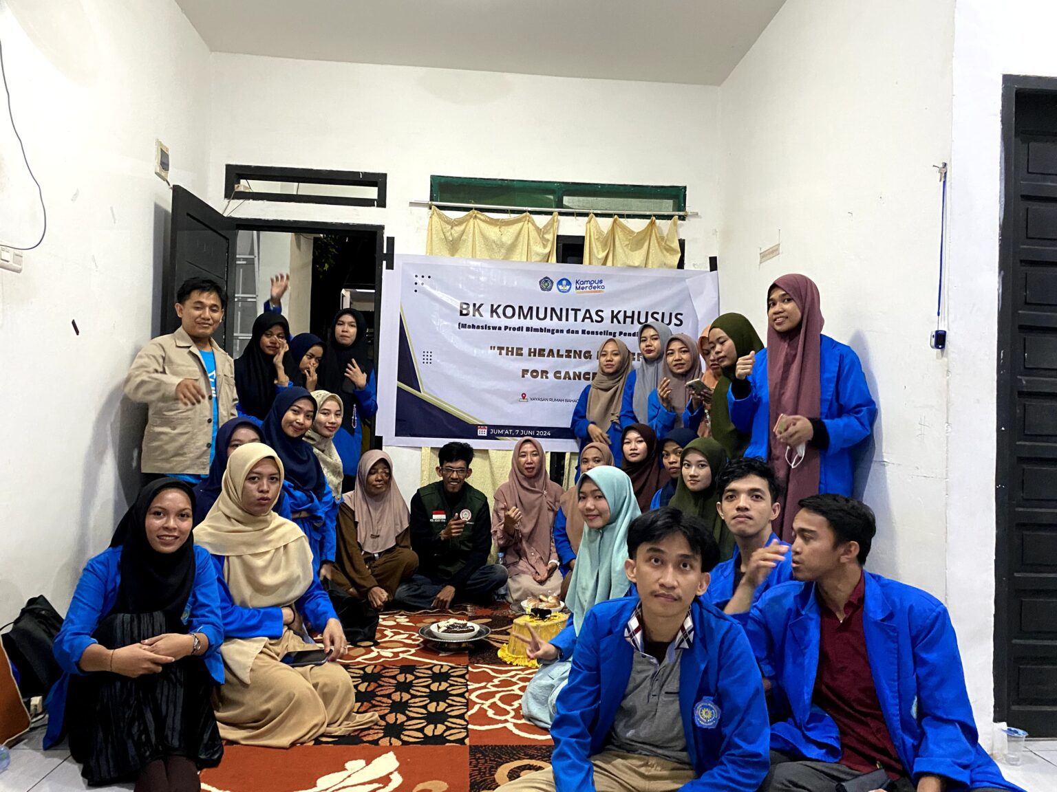 Kunjungan Mahasiswa dari Prodi Bimbingan Konseling dan Pendidikan Islam (BKPI) Unismuh Makassar ke Rumah Bahagia Pasien YKKI
